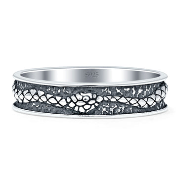 Oxidized Snake Ring